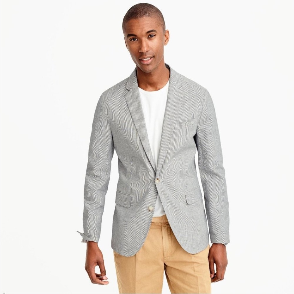J. Crew •44R• Unstructured Ludlow Cotton-Linen Blazer